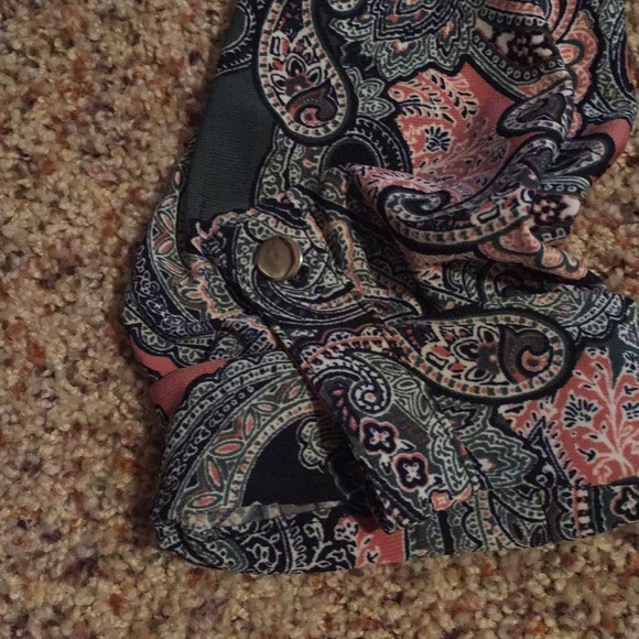 NWT Dressbarn Top Navy, Pink Green L - Picture 2 of 5